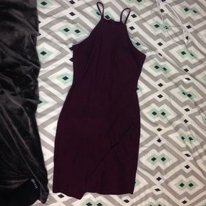 Maroon halter dress