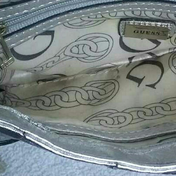 Metallic Silver Guess Purse - Picture 3 of 7