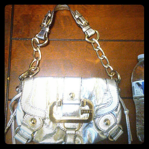 Metallic Silver Guess Purse - Picture 6 of 7
