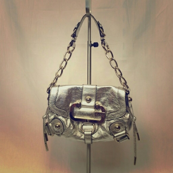 Metallic Silver Guess Purse - Picture 2 of 7