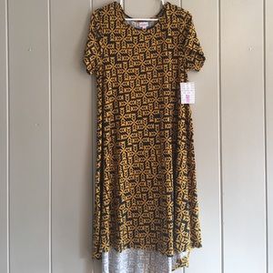 NWT LuLaRoe Carly - M - gold/navy