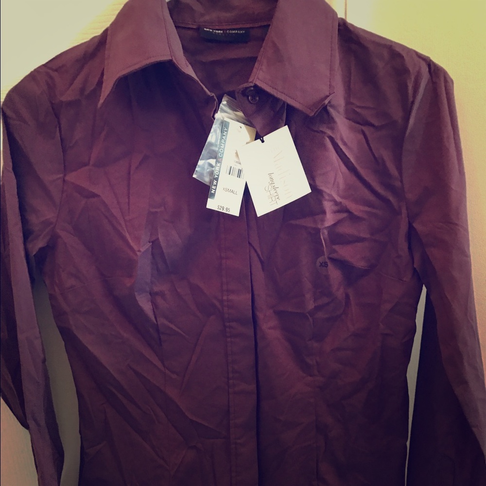 NY & Co Long Sleeve Botton Up Blouse
