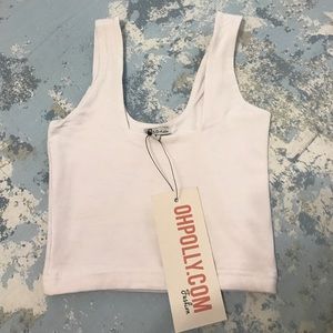 White crop top