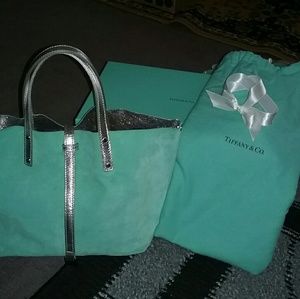 Authentic Tiffany & Co. reversible suede tote bag.