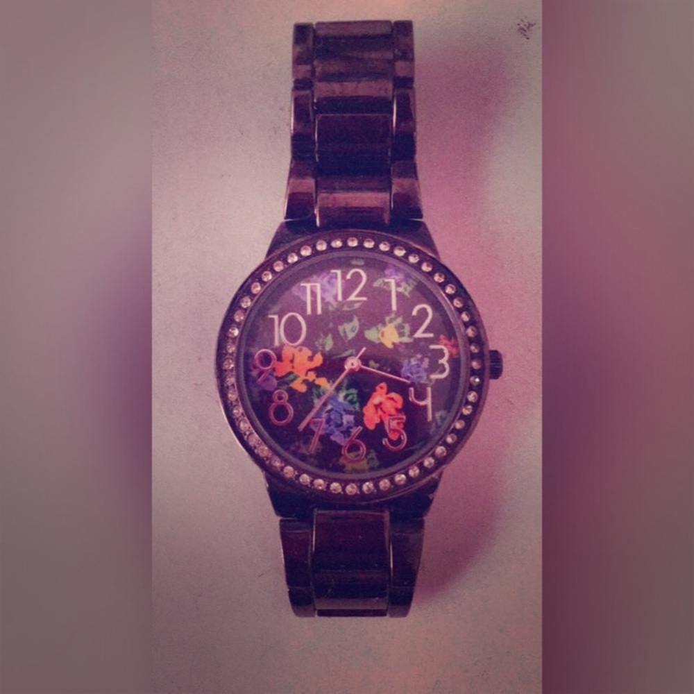 ⌚️Floral Charcoal Metal Watch⌚️