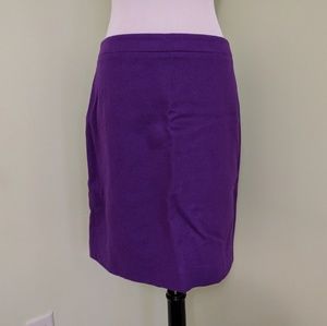 J. Crew violet pencil skirt wool
