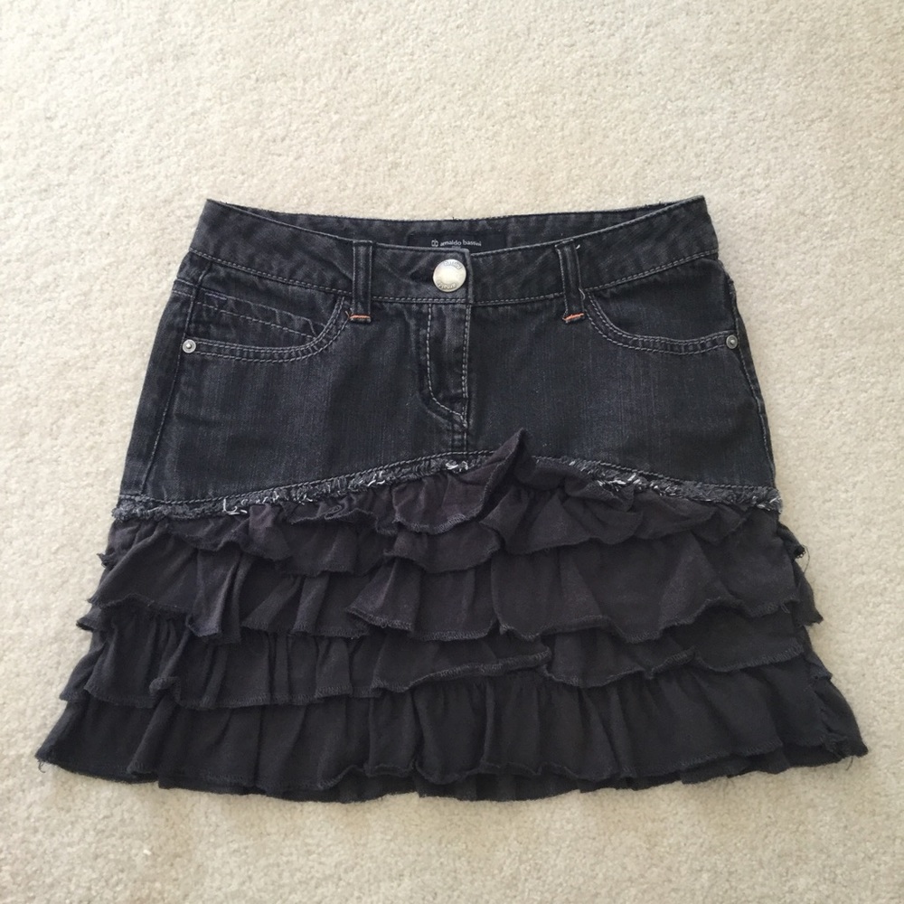 Jean frilled skirt Small