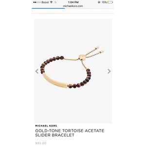 Michael Kors beaded tortoise shell bracelet