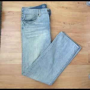 Guess light blue jeans slim straight 36w 32L