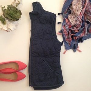 Navy Quilted Vest
