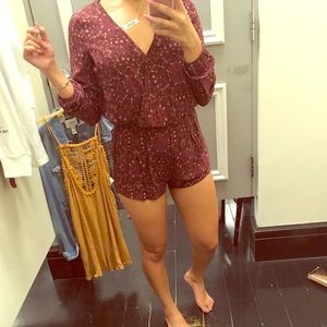 Forever 21 Maroon Romper