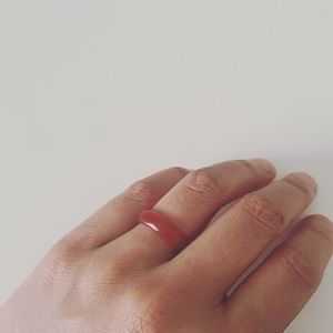 Red agate ring