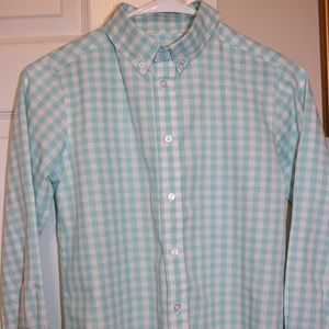 Kelly's Kids boys gingham check button down shirt.