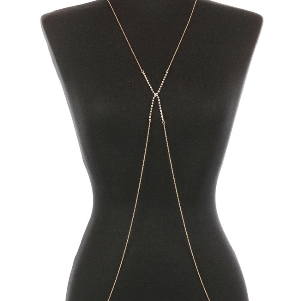 Rhinestone body necklace