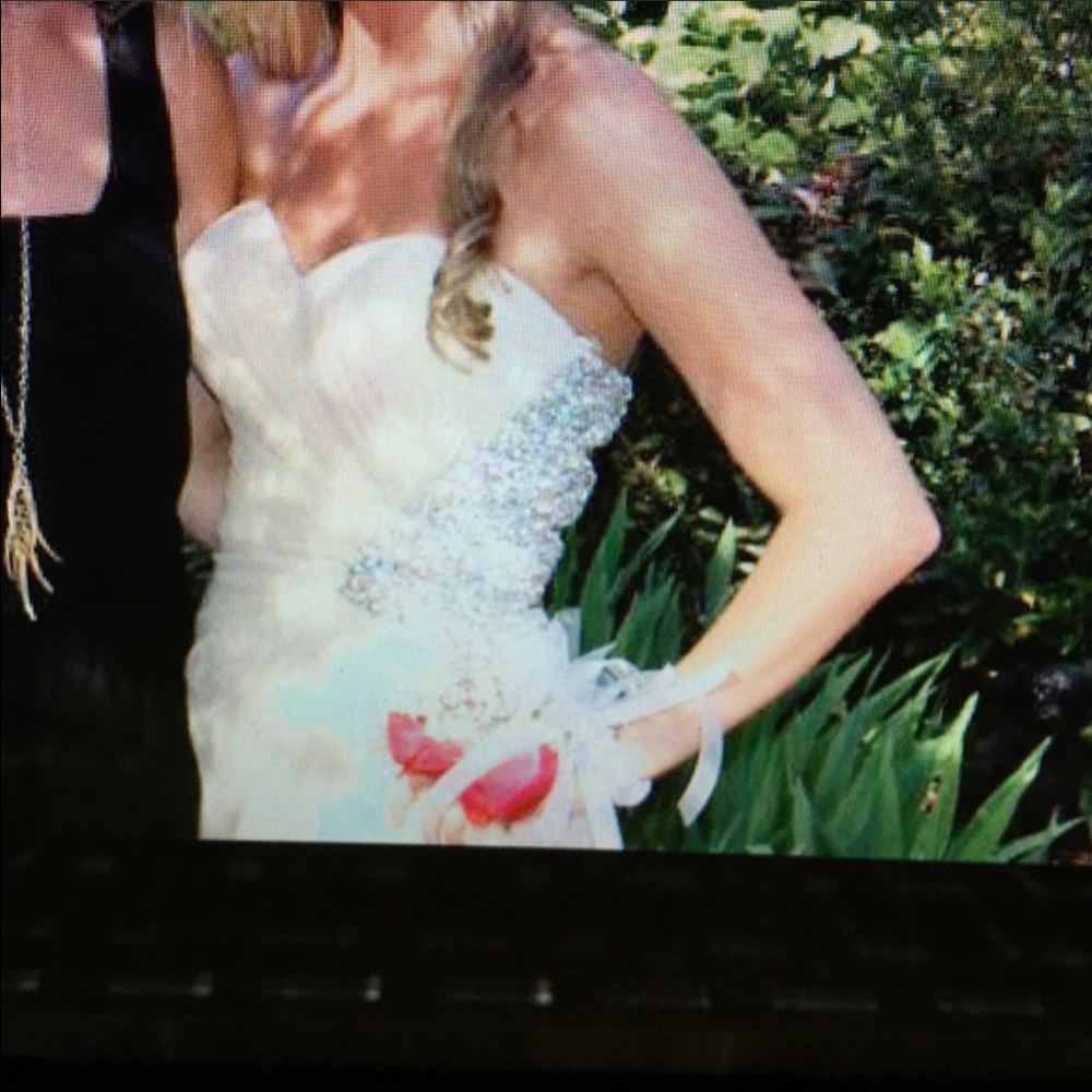 Tan nude prom dress