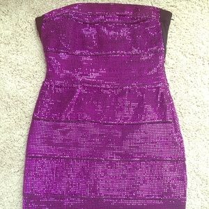 Forever 21 Purple Sequin Halter Dress