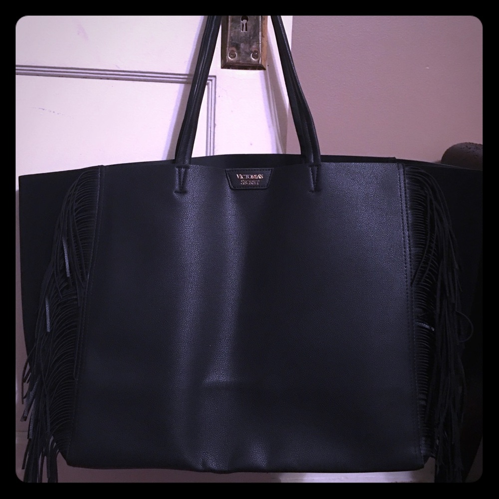 ✨Victoria's Secret✨ large fringe folding tote bag