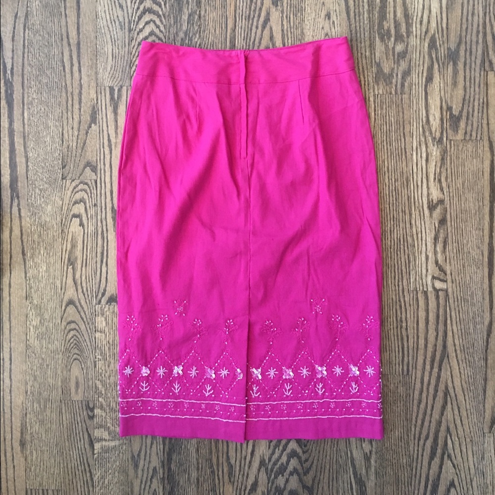 Beaded Newport News midi pencil skirt