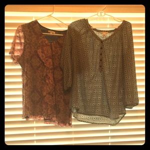 📦 2 C&B Tops/Blouses: L and 1X READ ON!!!💞