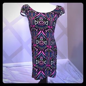 H&M fitted Aztec dress size 8