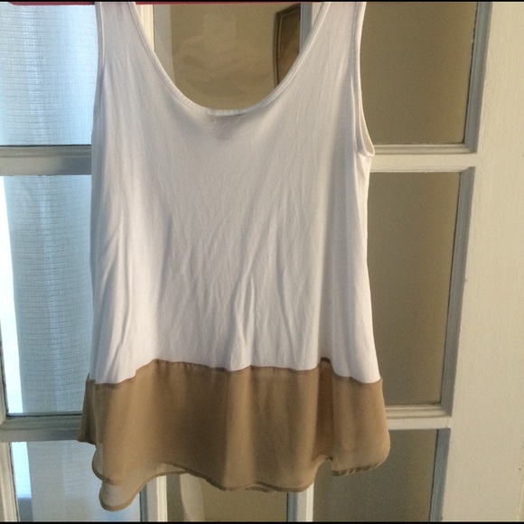 Ann Taylor tank top w/ sheer underlay bottom sz XS - Picture 4 of 4