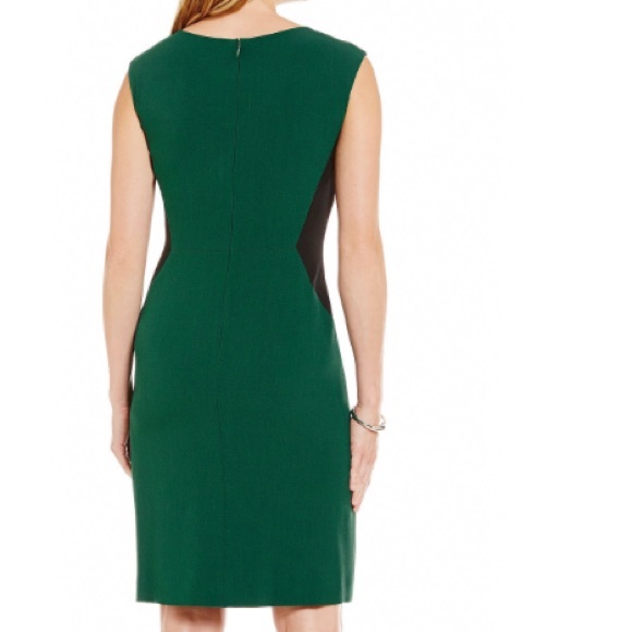 Kasper Stretch Crepe Colorblock Sheath Dress - Picture 2 of 3