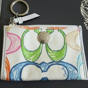 Coach Signature coin/ Card purse