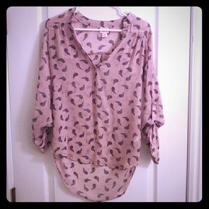 Pink Paisley Sheer Top