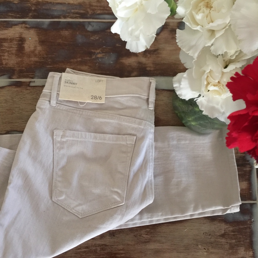 Loft soft khaki pants modern skinny