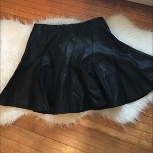 Black pleather skirt.