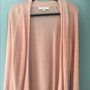Light pink linen/rayon cardigan