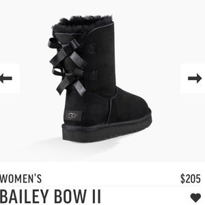 Black Bailey Bow Uggs