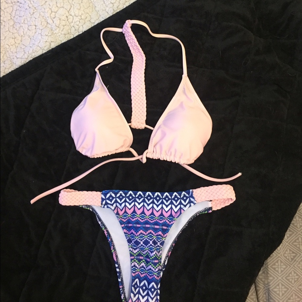 Pink cheeky bikini