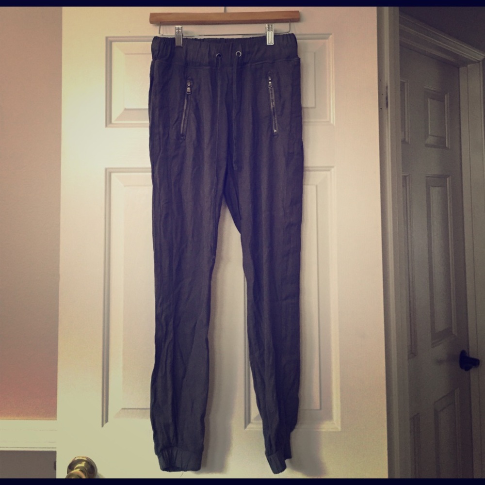 Hudson Grey Cropped Boho Pants Size 24