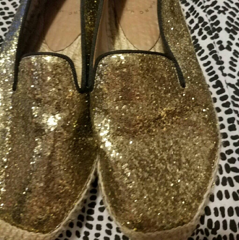 Gold espadrilles