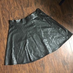 Faux leather skirt