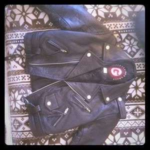 Size 10 little boys leather jacket