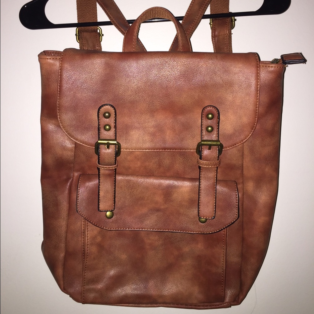 Leather book bag