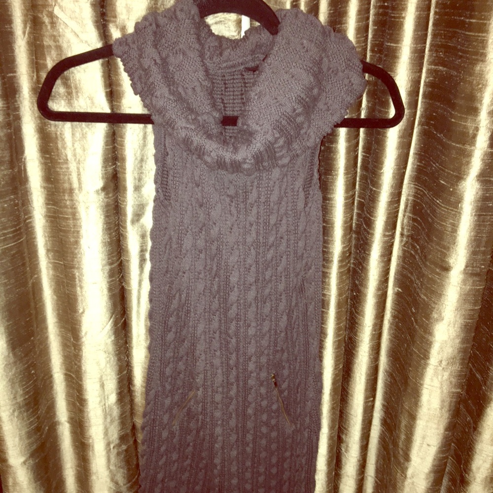 Grey sweater dress