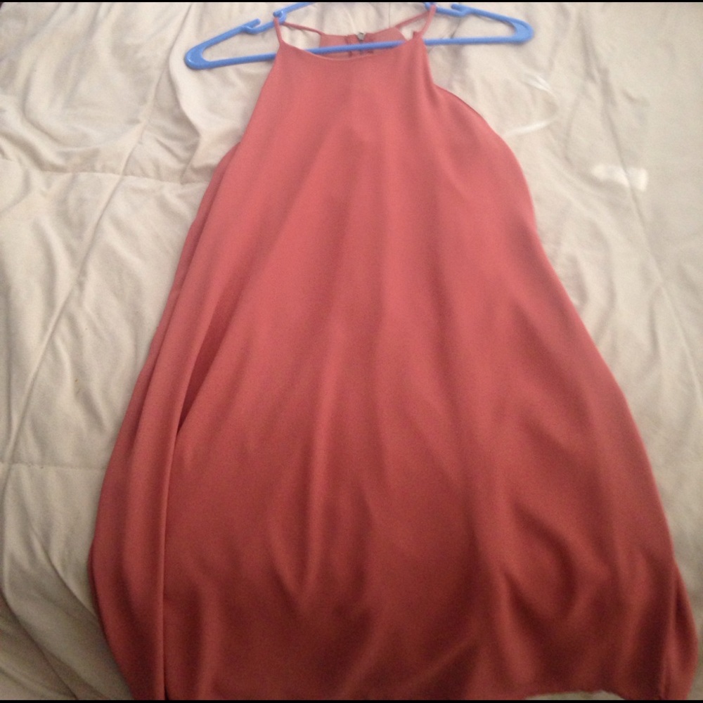 Salmon colored dress