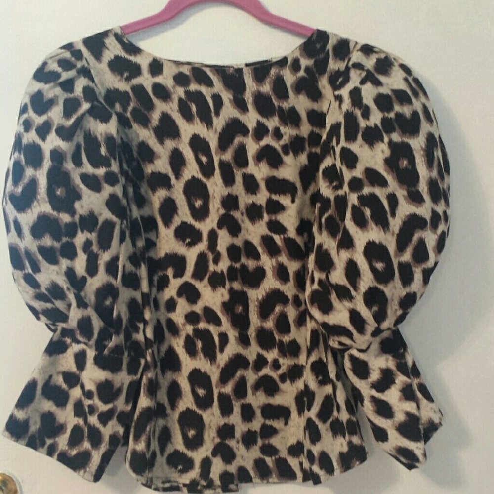 Animal print blouse, never worn