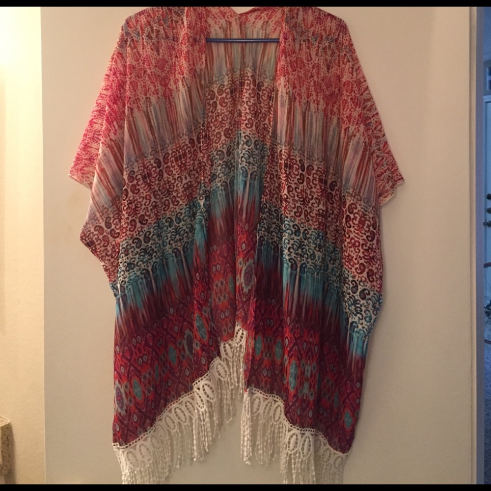 Short Sleeve Bright Kimono!