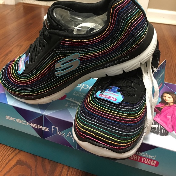 rainbow colored skechers