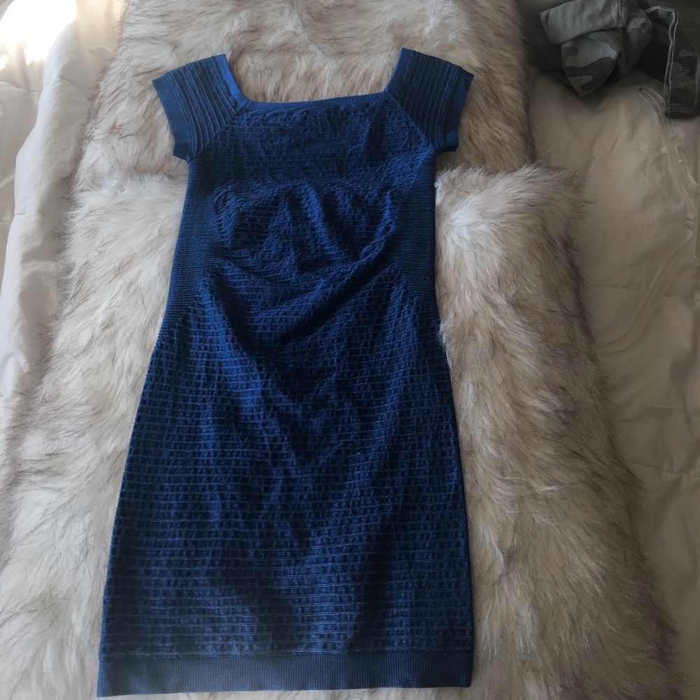 Bebe blue bodycon dress