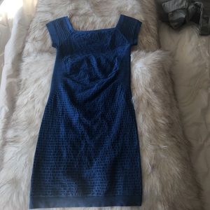 Bebe blue bodycon dress