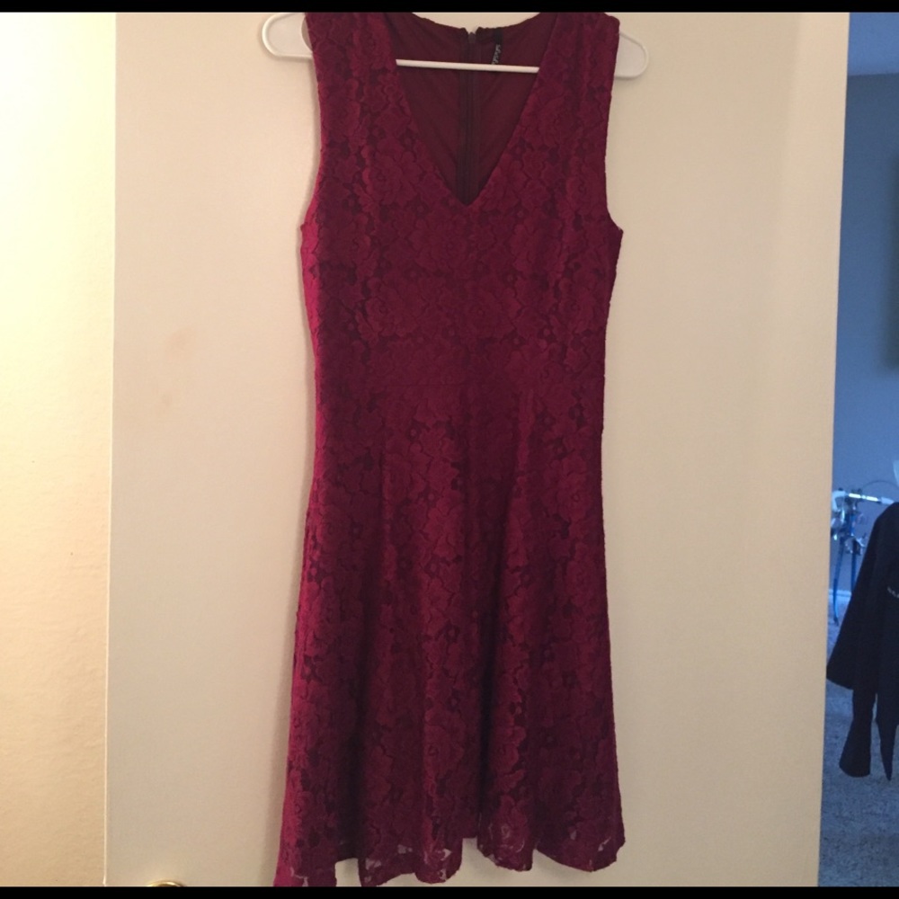 Maroon lace dress!