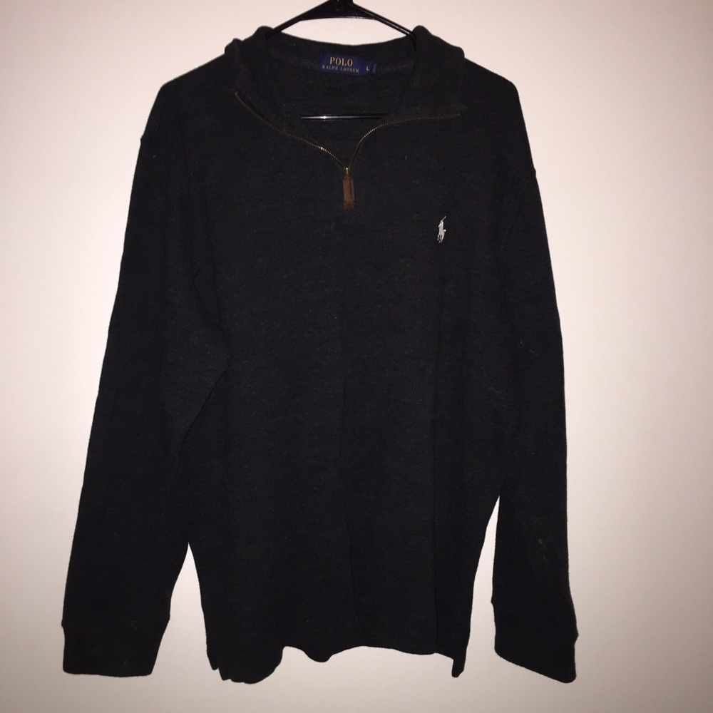 Men's polo quarter zip sweater