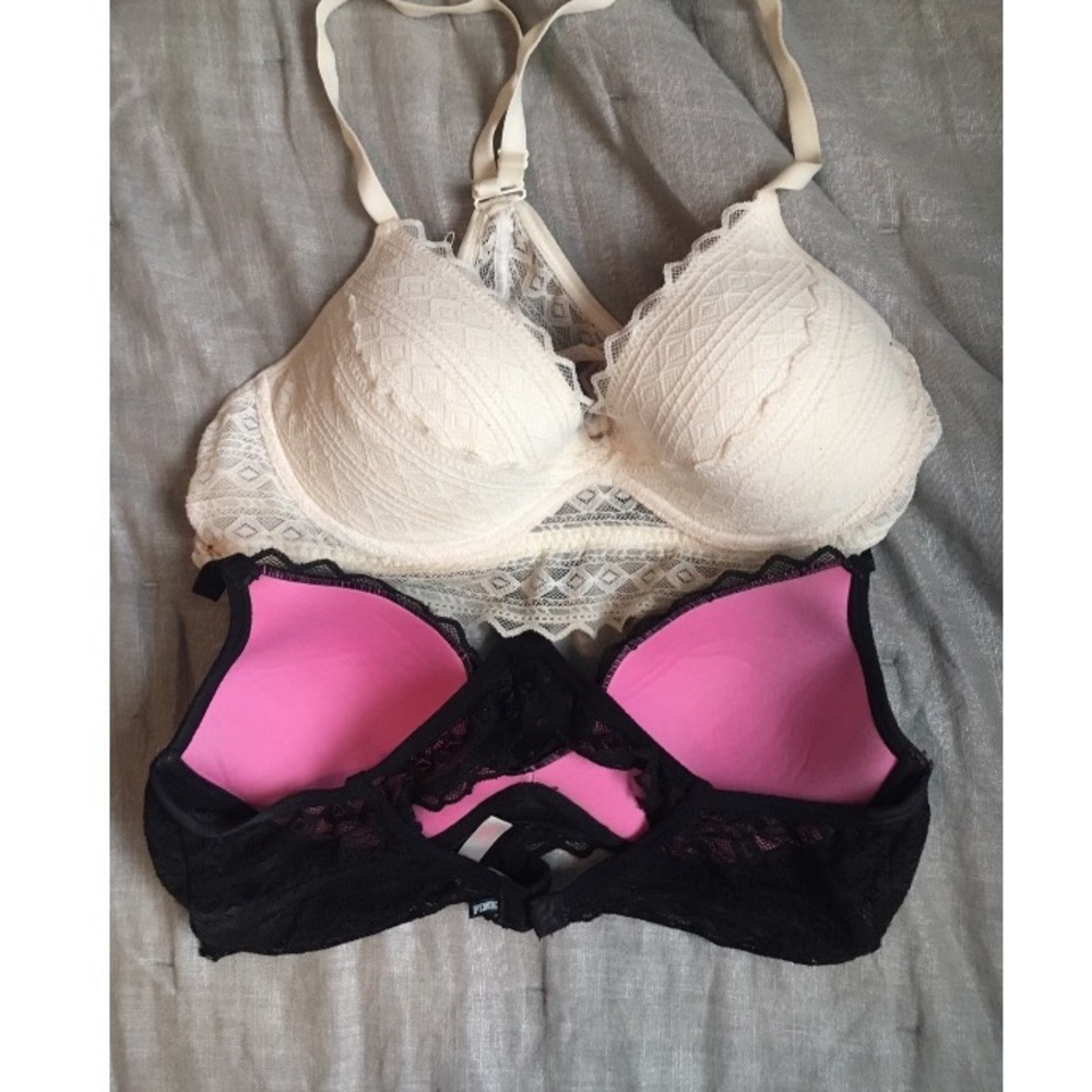 Victoria's Secret PINK Geo Racerback Lace Push UP