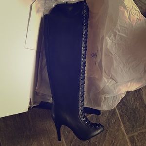 Torrid over the knee lace up boots brand new