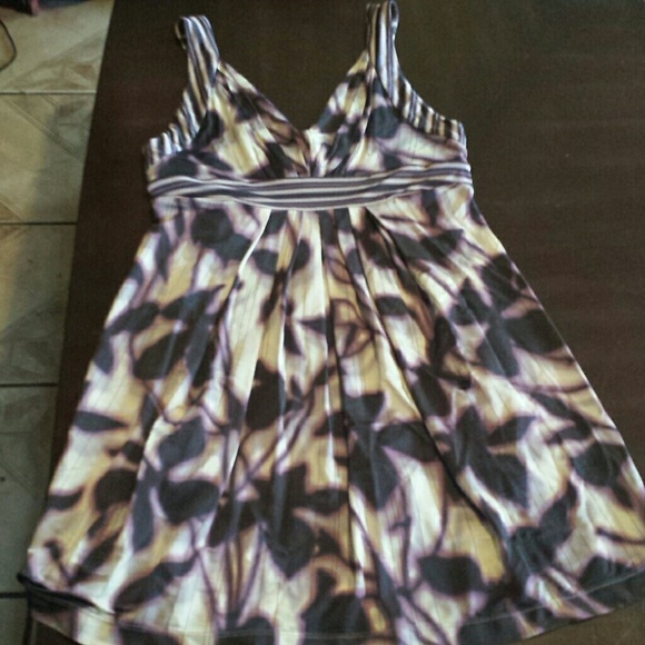 BCBG Dresses & Skirts - Juniors/ladies size M cream and dark purple dress